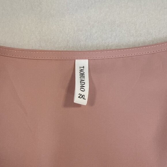 Taohuadao Women Size 2XL Blouse Pink & Blue Top 3/4 Sleeve Set of 2 - Picture 13 of 16